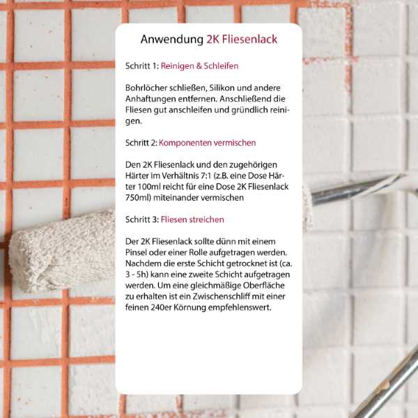 2K Fliesenlack Sandstein 750ml Matt