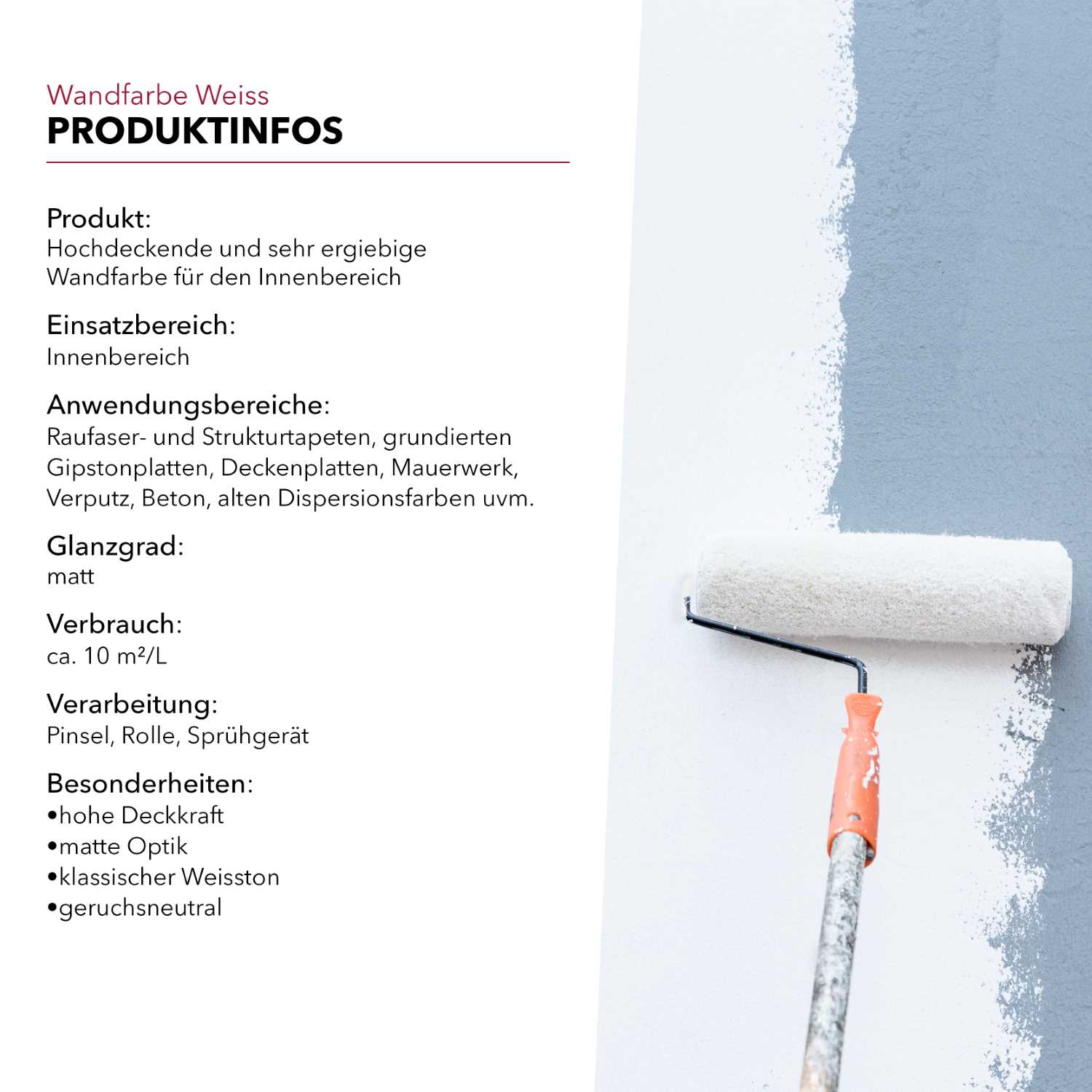 Wandfarbe Weiss