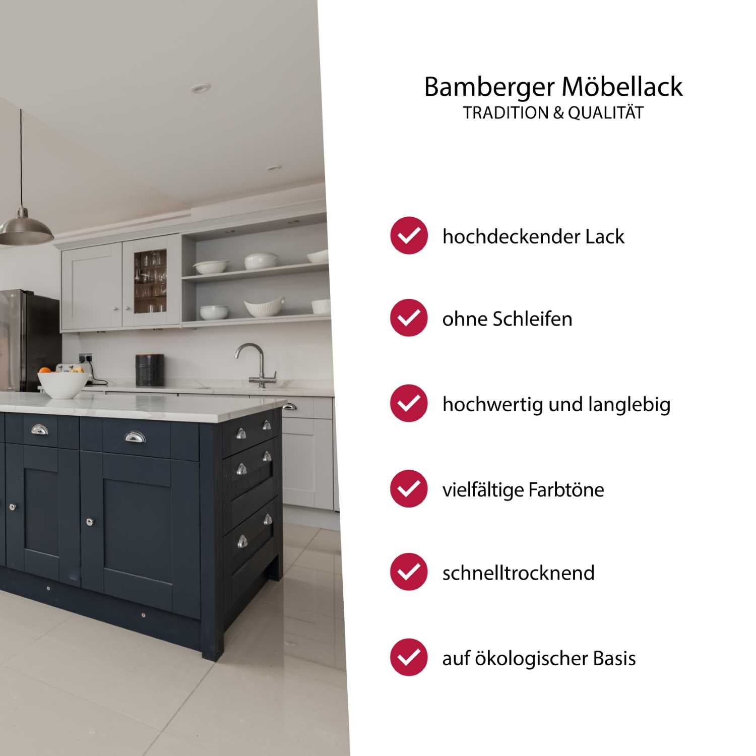 BamFa Möbellack ohne schleifen 750ml Wüstensand - Bamberger Farbwerke